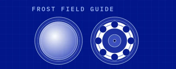Frost Field Guide: open and shielded trolley wheel bearings, blueprint drawing