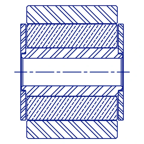High Temp. journal bearing roller turn roller cross section