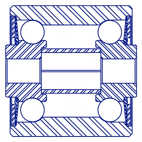 Standard roller turn roller cross section