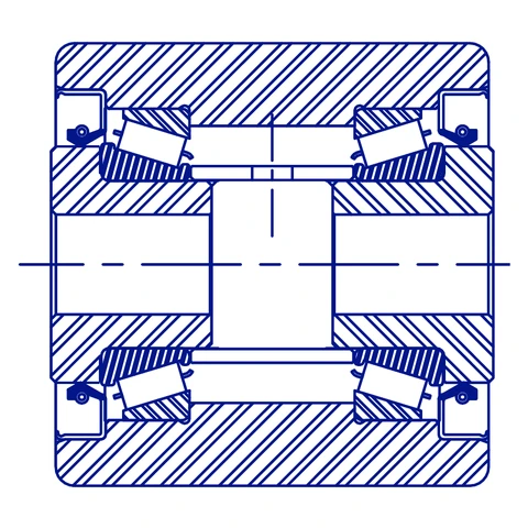 Super HD tapered roller bearing roller turn roller cross section